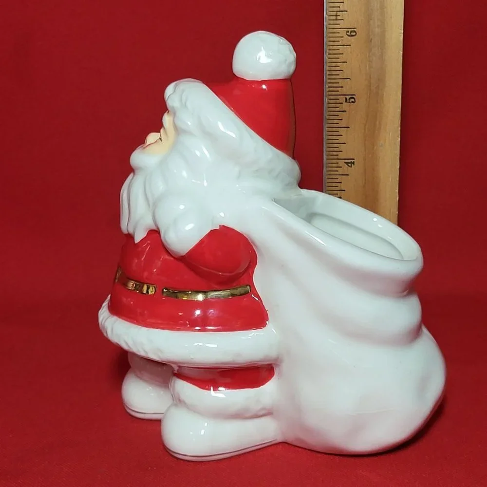 Vintage Christmas Santa Claus Figurine Statue Planter